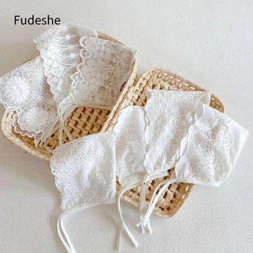 Mũ lưới ren FUDESHE, Mũ lưỡi trai thoáng khí mềm mại, Mũ lưỡi trai bé gái Mũ lưỡi trai Cotton viền mùa xuân hè