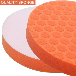 LAKAMMY 5 cái / bộ Miếng bọt biển đánh bóng tự động, Bộ đệm đánh bóng ô tô tự dính 3 / 4 / 5 / 6 / 7 Inch, Bộ đệm đánh bóng ô tô tự động có thể tái sử dụng tròn cho máy đánh bóng ô tô nhỏ giọt