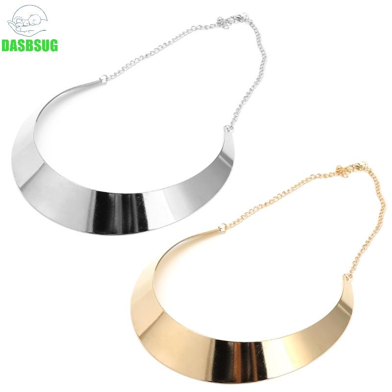 Dasbsug Thời Trang Mạ Vàng Bạc Vintage Mô-men xoắn Vòng Cổ Hợp Kim Kim Loại Độc Đáo