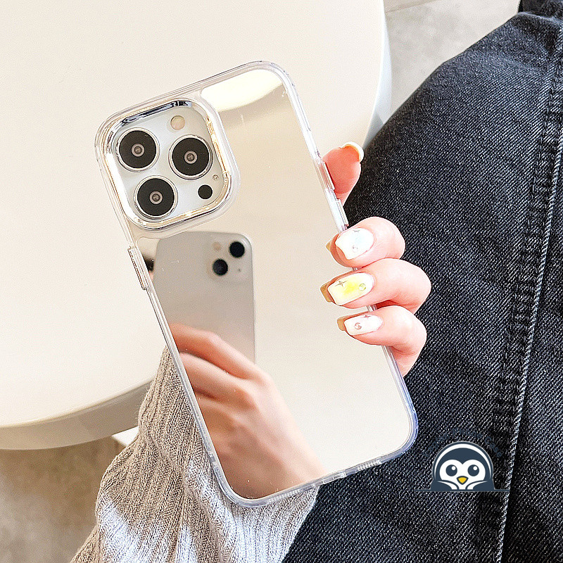 Vỏ Trong Suốt Gương Mỹ Phẩm Đơn Giản Cho Realme C63 C61 C67 C65 C55 C53 C51 C35 C33 C30 C25S C25Y C21Y C17 C15 C12 C1 7i Q5i U1 F9 V23 Vỏ Điện Thoại Mềm Chống Sốc Ốp Lưng