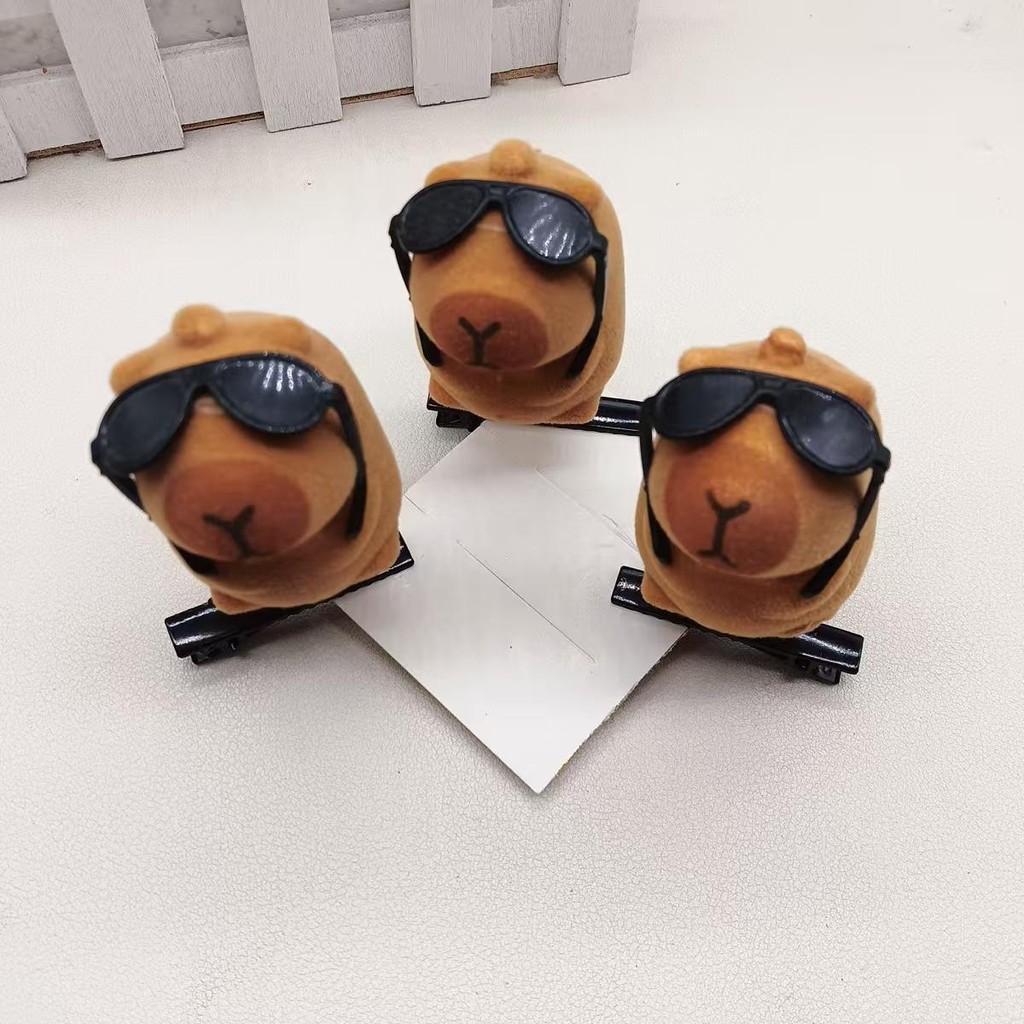 Dễ Thương Capybara Kẹp Tóc Mùa Xuân Kẹp Tóc Ngẫu Nhiên Mỏ Vịt Mũ Phụ Kiện