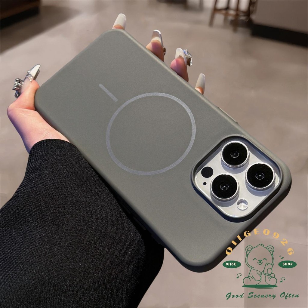 【 Ốp lưng iphone16 】 Ốp điện thoại từ tính lỏng cảm giác da iphone16 Pro Max 15 14 13 12 11 cho vỏ iPhone Vỏ mềm silicon TPU chống sốc