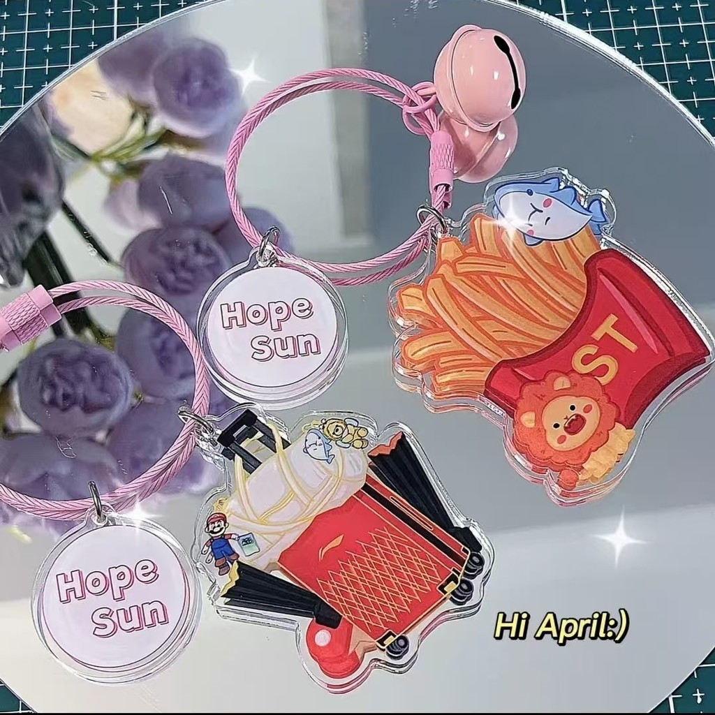 ✨Sản phẩm mới✨Sato Mặt dây chuyền Khoai tây chiên Pháp Pie Móc khóa độc quyền Dễ thương Khoai tây chiên Pháp Schoolbag Móc khóa Satou Paris Peak Meet✨Sự kiện✨