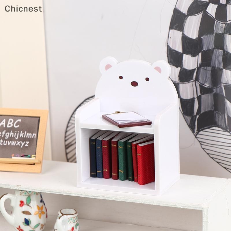 [Chc] 1 / 12 Kệ sách thu nhỏ Nhà búp bê Kệ để bàn Búp bê Phụ kiện nội thất nhà [VN]