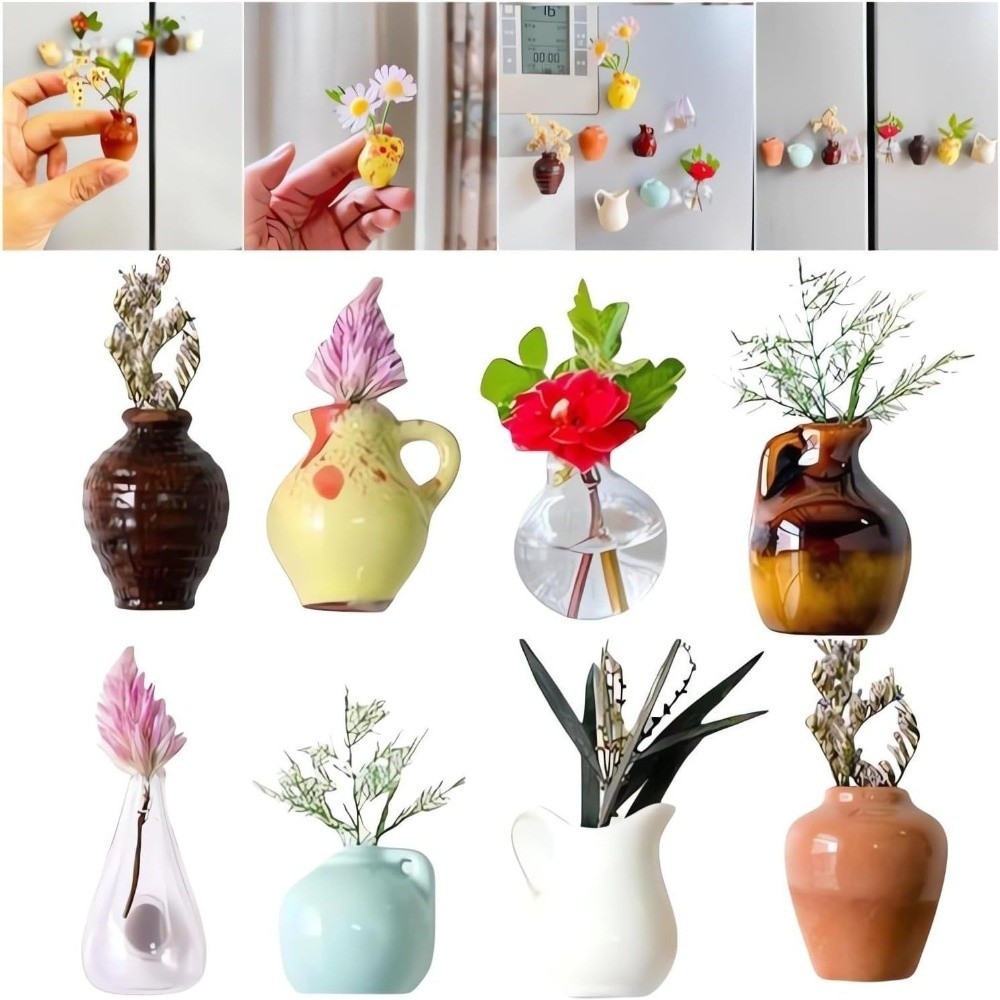 DONOVANQQ Bình Mini Nam Châm Tủ Lạnh, Tủ Lạnh Bình Handmade Độc Đáo, DIY Craft Nhựa Nhỏ Trang Trí Bình 3D Trang Trí Đám Cưới
