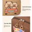 Túi đi học GILL Capybara, Ba lô Capybara hoạt hình nhẹ, Ba lô mẫu giáo nhiều túi Nylon dung tích lớn