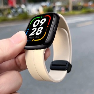 Dây đeo silicon cho Redmi Watch 6 / 5 Lite / 5 Active / 4 / 3 / 3 Active / 2 Lite, Thay thế thể thao chống nước bằng khóa từ tính, Dành cho Xiaomi Band 10 / 9 / 8 Pro
