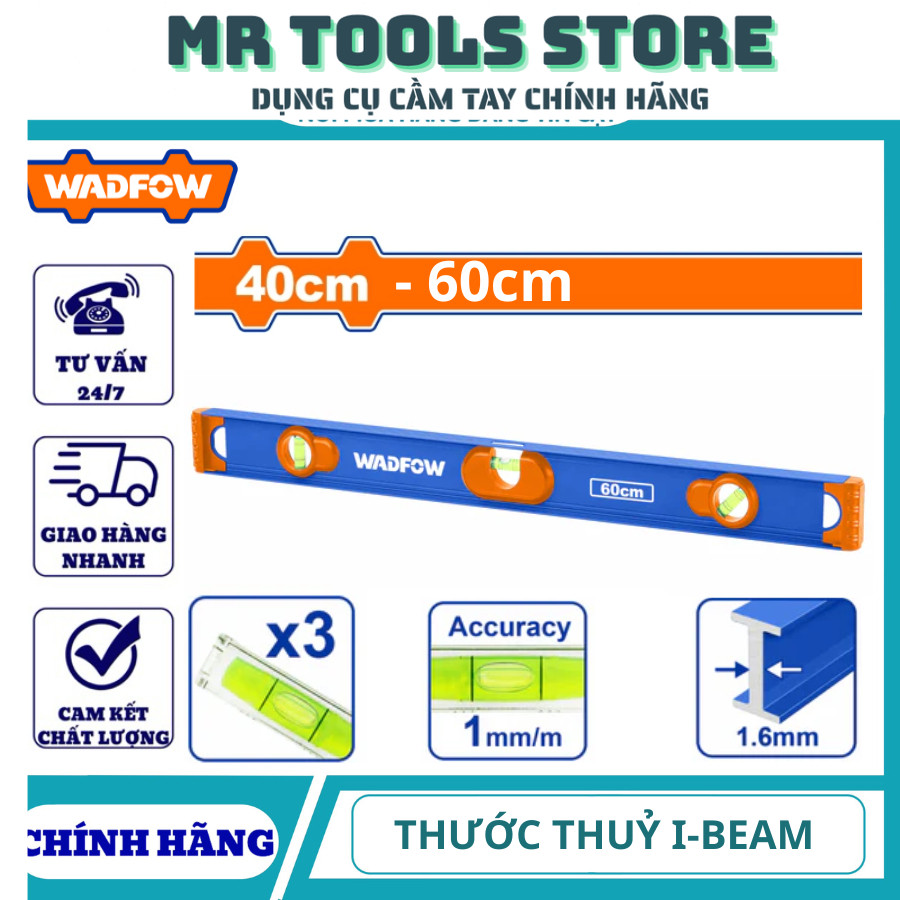 MR TOOLS ĐỒ NGHỀ WADFOW Thước thủy I-Beam 40cm WSL5G040 / 60cm WSL5G060 ...