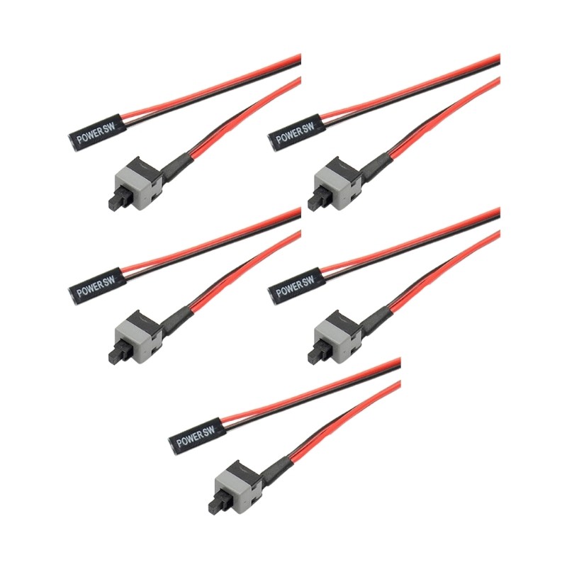 Btsg ATXs Dây Chuyển Đổi Nguồn 2Pin 50cm Bo Mạch Chủ Máy Tính Đặt Lại Nút Kết Nối