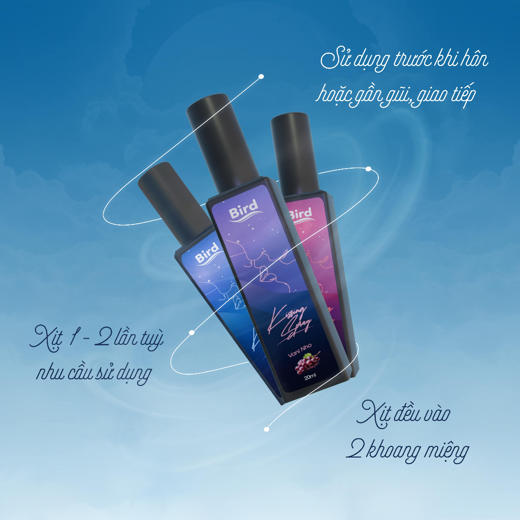 Xịt thơm miệng BIRD Kissing Spray hương trái cây vani socola kẹo mút giúp nụ hôn ngọt ngào 20ml/lọ