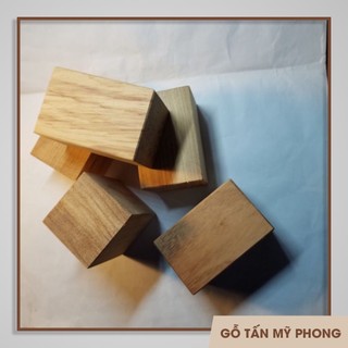 Cube 6cm, 6x3x8cm, 6x3x10cm, 6x6x8cm, 6x6x10cm, 6x6x12cm, Khối gỗ dùng trang trí, đồ chơi điêu khắc