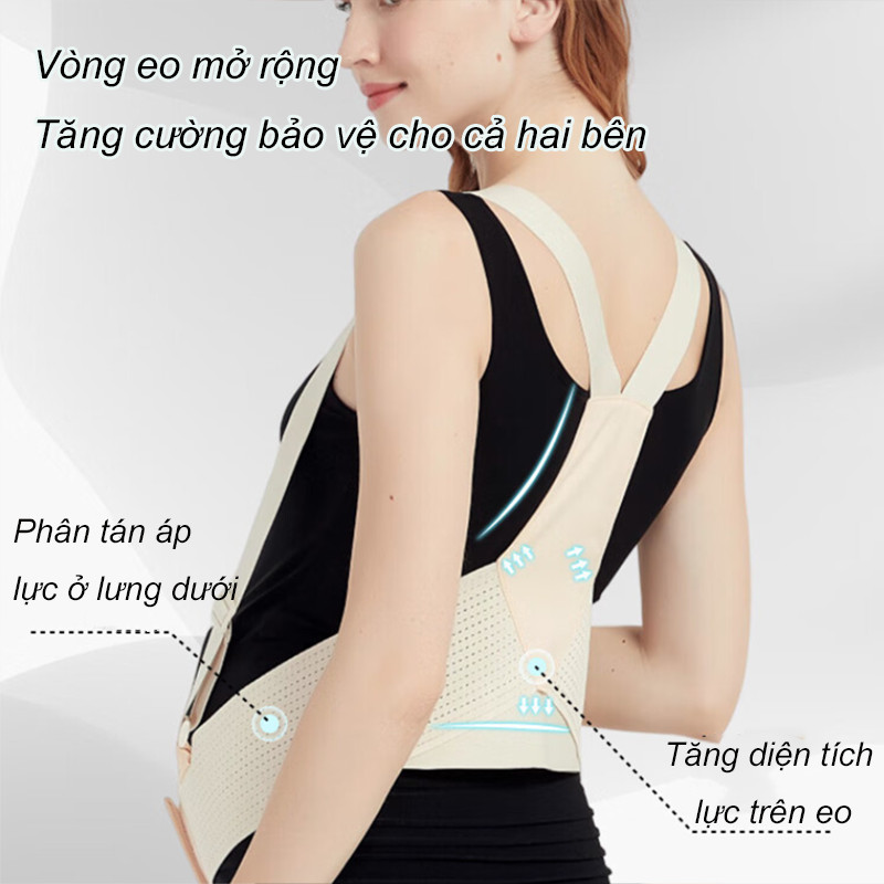 Đai đỡ bụng bầu，Đai nâng đỡ bụng bầu ，Thoáng khí và có thể điều chỉnh， Giảm đau lưng ，Chống Rạn Bụng