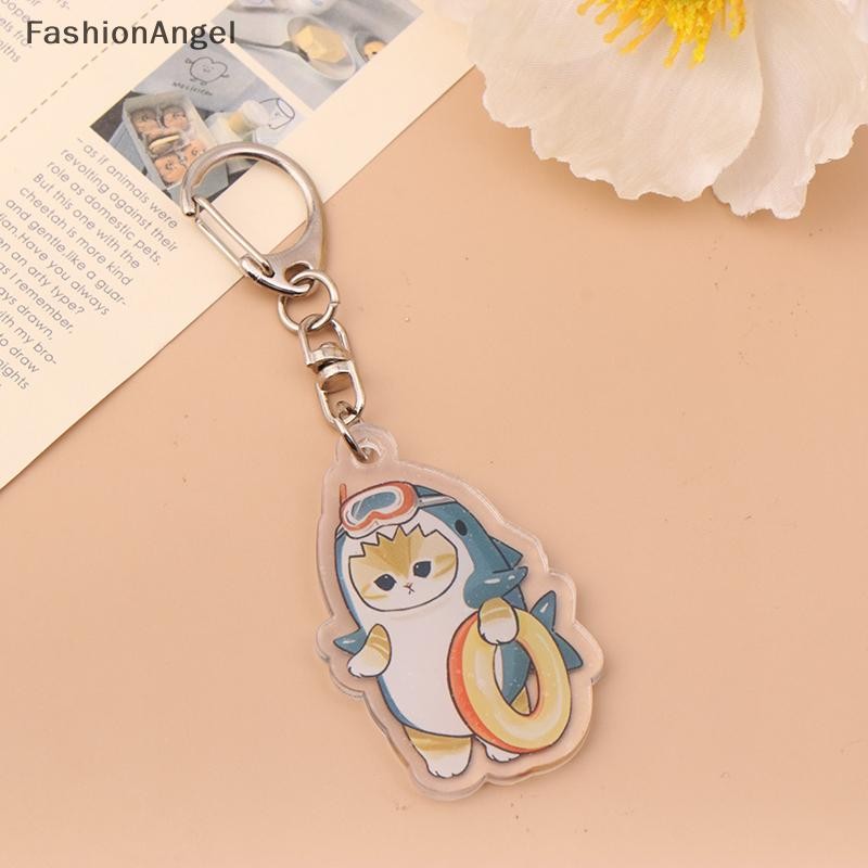 FashionAngel Hoạt Hình Dễ Thương Trong Suốt Hai Mặt Móc Khóa Dành Cho Nam Nữ Phụ Kiện Túi Vòng Móc Khóa Trang Sức Quà Tặng VN