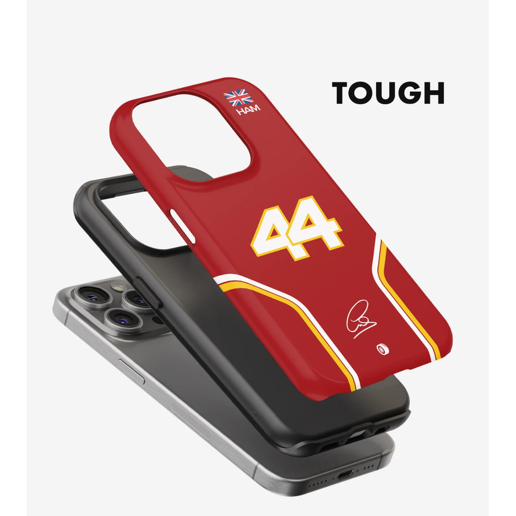 Ốp điện thoại LEWIS HAMILTON 2024 SCUDERIA FERRARI F1 cho iPhone17 16Pro 15ProMax 14Pro 13 12 XSMAX 13mini 8PLUS 2in1 ốp lưng cứng bóng