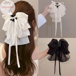 Sthb Thanh Lịch Nơ Kẹp Tóc Nữ Tính Khí Lưới Thanh Lịch Kẹp Tóc Thời Trang Phụ Kiện Tóc Cô Gái Tạo Kiểu Kẹp Tóc Mũ Đội Đầu VN
