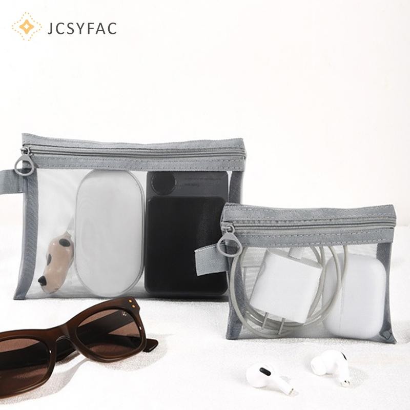 Jcsyfac Dung Tích Lớn Di Động Du Lịch Ngoài Trời Túi Trang Điểm Lưới Trong Suốt Bảo Quản Túi Giặt Tổ Chức Nhà Túi Tote Mới