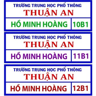 Phù hiệu, bảng tên có logo theo chuẩn trường học cấp 1, cấp 2, cấp 3, THCS, PTTH, in theo yêu cầu