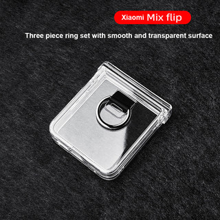 PC Trong Suốt Giá Đỡ Nhẫn Ốp lưng Xiaomi Mix Flip 5G Bảo Vệ 3 Miếng Ốp Lưng Chống Sốc