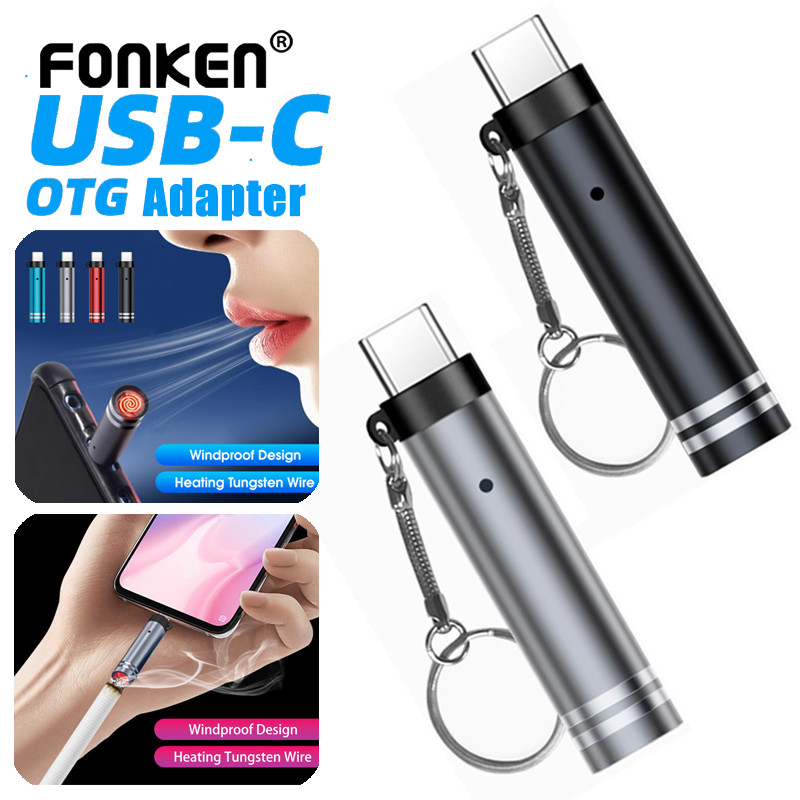 Ảnh Fonken Mini OTG Type-C Điện Thoại Chống Gió Charing Làm Nóng Adapter Cho Gia Đình Ngoài Trời 2