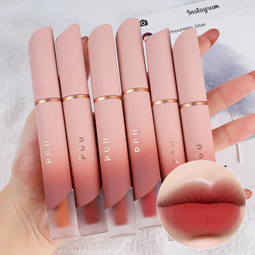 Kem Son Bùn Matte Chống Dính Cốc Làm Trắng Matte Lip Glaze Lip Cheek Dual-Sử Dụng Blush Son Môi