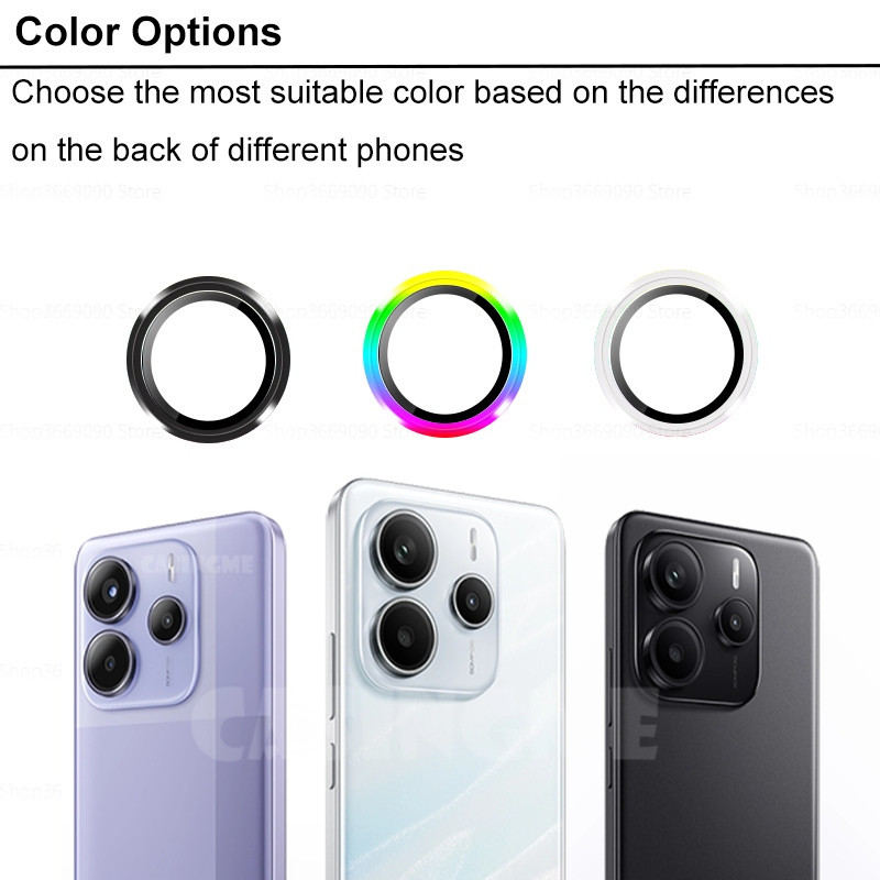 Redmi Note 14 4G 2025 Full Cover Ống kính máy ảnh kim loại cho Redmi Note14 14Note 14Pro Note 14 RedmiNote14 Pro 5G 4G Bảo vệ vòng máy ảnh Ống kính máy ảnh Bảo vệ kính cường lực