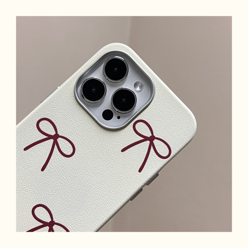 Ins Style Bowknot Da PU Ốp Lưng Điện Thoại Xiaomi 17 15T 15 14T Pro Max Poco C85 C85X C71 X8 F8 Ultra M8 M7 Plus X7 F7 Ultra F6 M4 Pro Max 5G 4G Vỏ Đơn Giản Retro Bìa Mềm