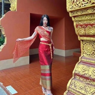 Bộ ba mảnh nữ Thái Lan: áo, quần, váy dân tộc; trang phục chụp ảnh, du lịch