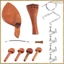 4 / 4 Phụ kiện đàn Violin Phần còn lại cằm Đuôi Fine Tuner Tuning Peg Tailgut Endpin Strings Kit