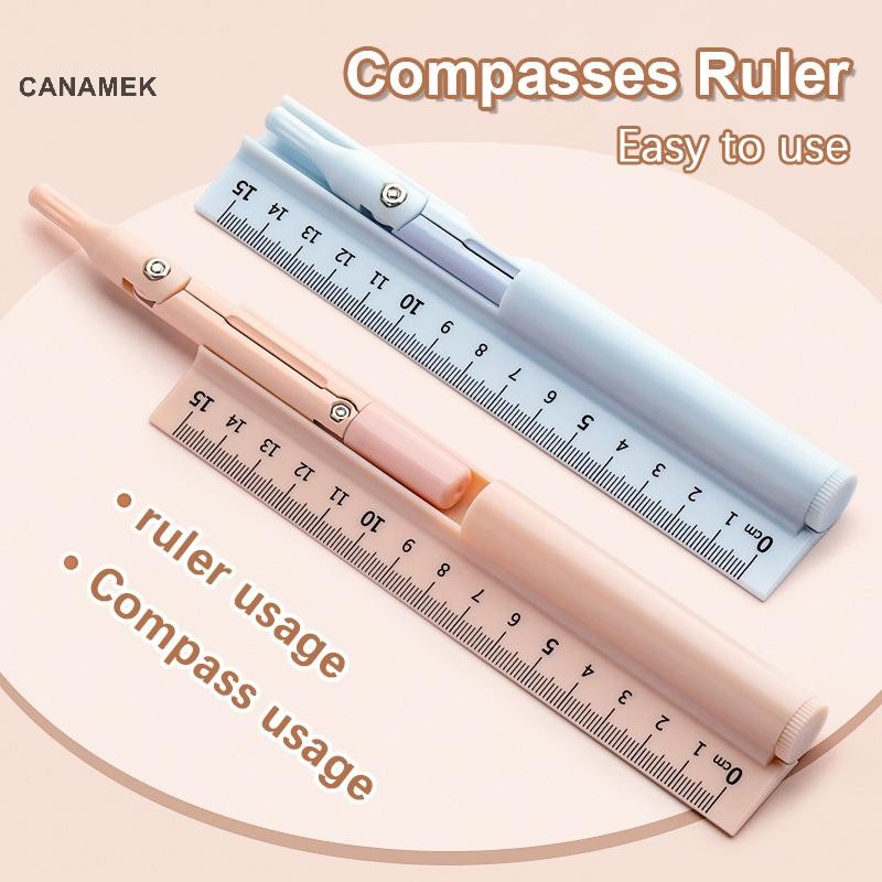 CANAMEK Bộ Hình Học 3 Trong 1 Với Thước Bút Chì Trường Học Đa Năng Vẽ Bỏ Qua Toán Hình Học Dụng Cụ Văn Phòng Phẩm CSF