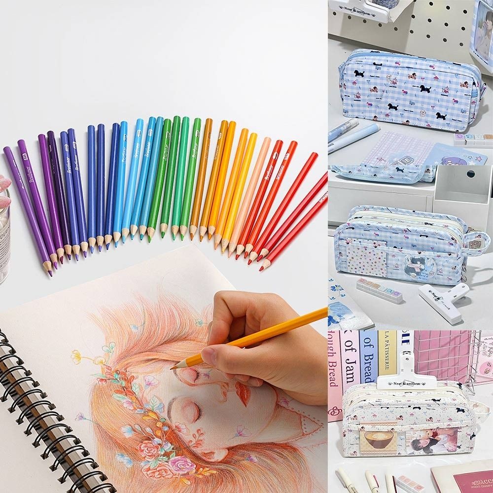 Bút chì HIGHVIEWLS, Túi đựng bút dung tích lớn Dachshund, Quà tặng sắp xếp văn phòng phẩm nhiều lớp đa chức năng