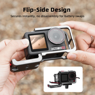 Dành Cho DJI OSMO ACTION 5 Pro / 4 / 3 Lồng Thỏ Camera Thể Thao Khung Bảo Vệ Kim Loại Phụ Kiện Mở Rộng
