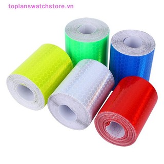 Toplanswatchstore 1m * 5cm Xe Tải Phản Quang Tự Dính Băng Cảnh Báo An Toàn Cuộn Phim Miếng Dán VN