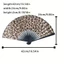 Quạt Gấp ROLY, Quạt Gấp Tay In Hình Da Báo Lớn, Bền Với Khung Đen Nhẹ Thanh Lịch Cổ Điển Quạt Khiêu Vũ Nữ Quà Tặng Dự Tiệc