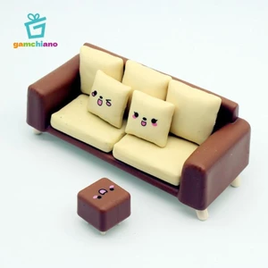 Gamchiano Cho Tỉ Lệ 1: 6 1: 12 Nhà Búp Bê Sofa Nhà Búp Bê DIY Trang Trí Phòng Ngủ Phong Cảnh Đồ Dùng Gia Đình Phụ Kiện Búp Bê Mô Hình Mini