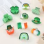 SQ St Patricks Ngày Acrylic lấy kẹp cỏ ba lá trefoil màu xanh lá cây móng vuốt kẹp Mũ đội đầu Phụ kiện