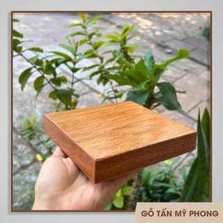 Miếng Gỗ Vuông Decor, Trang Trí Gỗ Tự Nhiên, Kệ Vuông Đặt Cốc, Kê Cây, Đế Đèn, Chân Đèn, Đôn gỗ