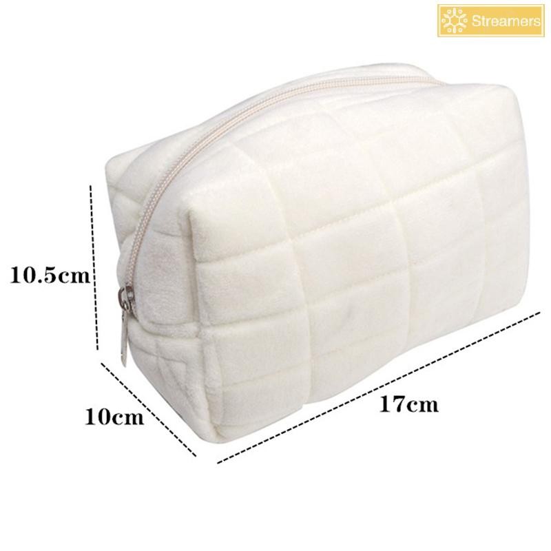 Túi Trang Điểm RUA Cho Nữ Dây Kéo Lớn Màu Trơn Túi Đựng Mỹ Phẩm Trang Điểm Du Lịch Mới