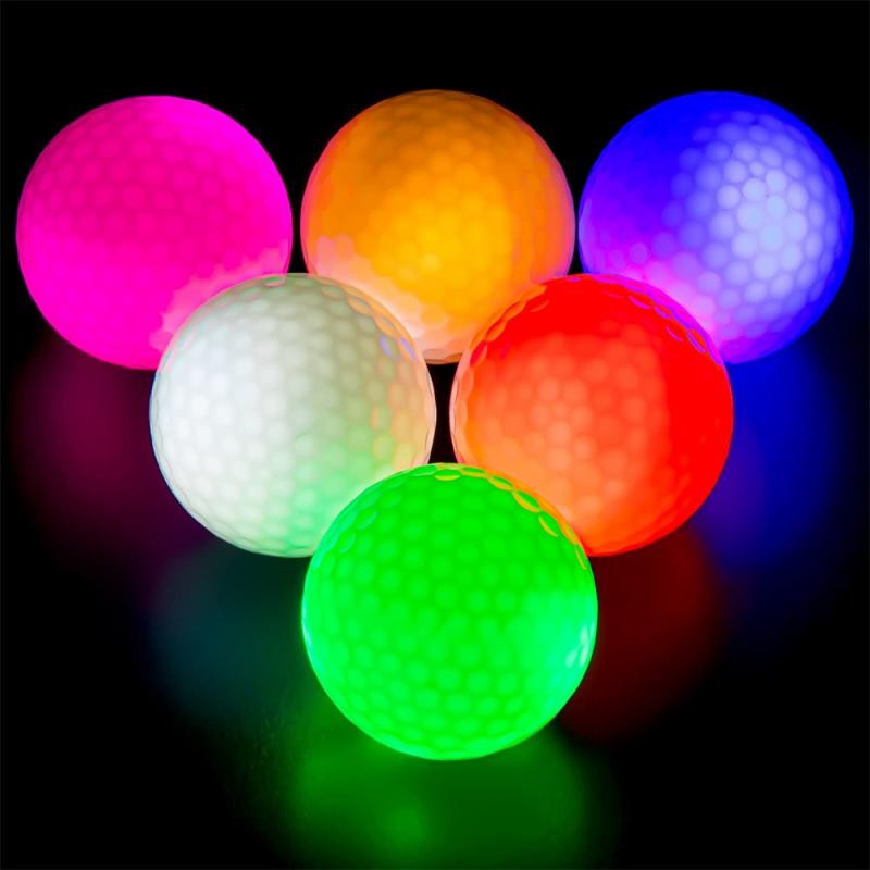 Bóng LED Golf Dạ Quang Phát Sáng Bóng Golf Flourescent Lâu Dài Bóng Dạ Quang Phát Sáng Trong Bóng Tối Để Tập Đêm
