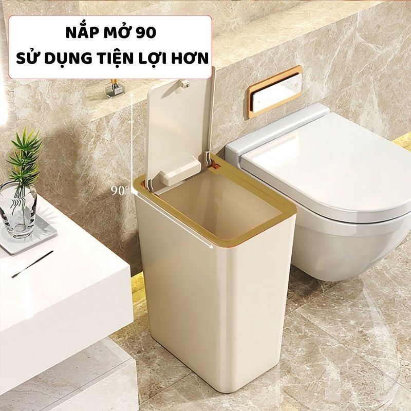 Thùng Rác Có Nắp Bật Thông Minh, Thùng Rác Khe Hẹp Tiết Kiệm Không Gian TR030 AMIZIN
