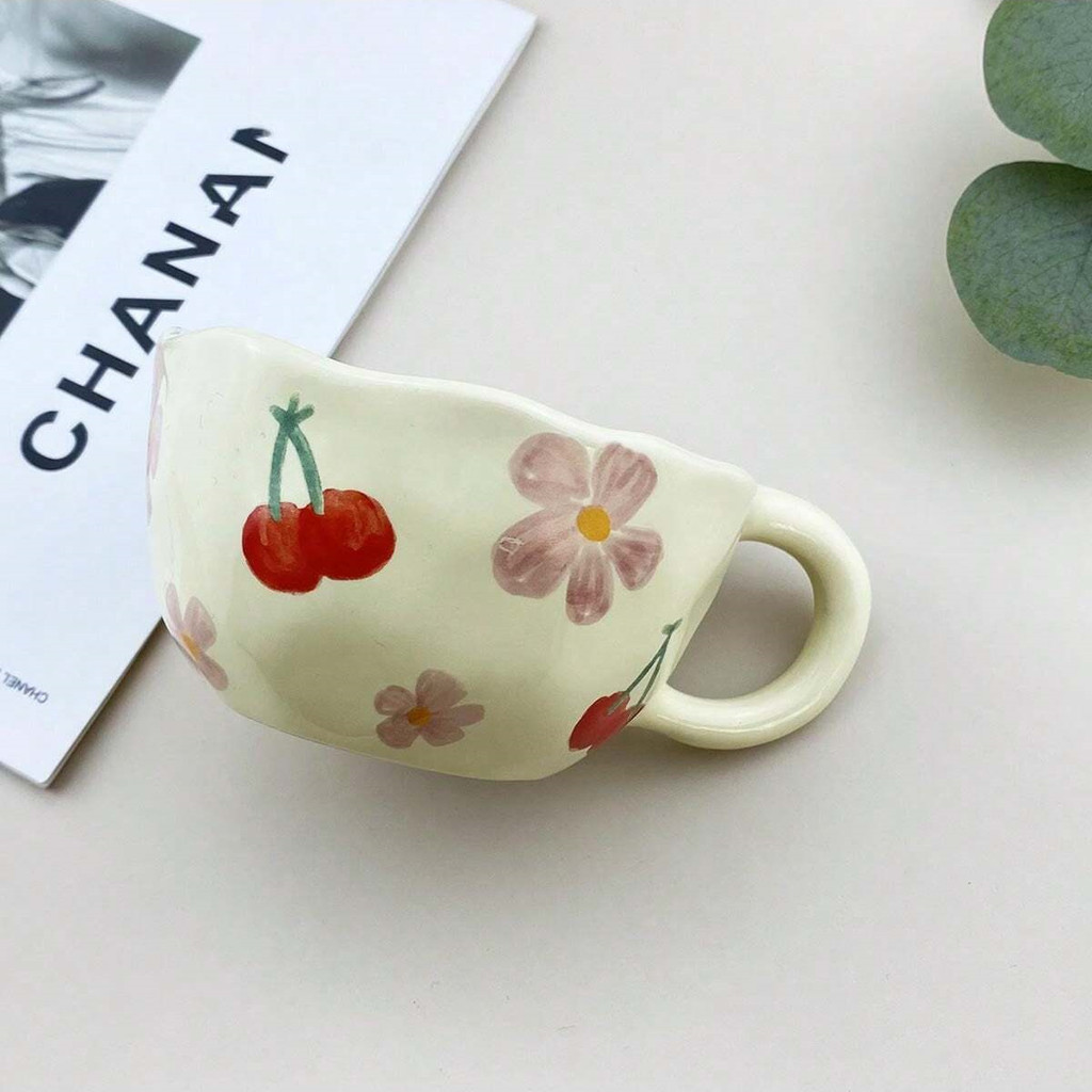 ✨Sữa Màu Vàng Tay Không Đều Gốm Cốc Cà Phê Bột Yến Mạch Ăn Sáng Cốc Sữa