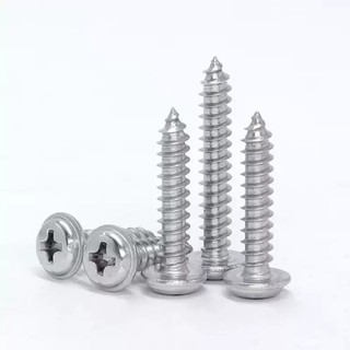 (((LXY) Đầu tròn chữ thập bằng thép không gỉ 304 có đệm tự khai thác (PWA) M1.4-M5 * L3-50mm (RM-VN-1)