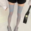 Tất Nylon co giãn dài Woke có ren hoa Vớ đùi cổ điển