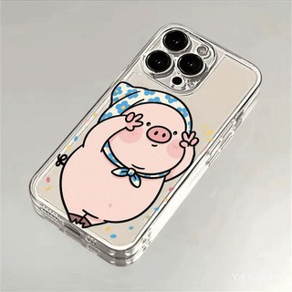 Ốp bảo vệ trong suốt độc đáo hình chú heo con dễ thương dễ thương Thích hợp cho iphone 16promax 15plus 14pro 13pro 12promax 11pro 16 15 xsmax 14plus Vỏ điện thoại chống sốc