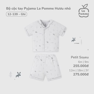 La Pomme SS25 Bộ cộc tay Pyjama La Pomme Hươu nhỏ 6m-5y T6.0