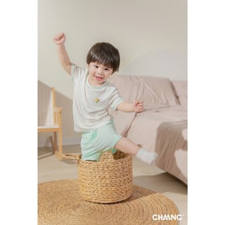 Chaang SS2025 Bộ cộc cúc vai Bloom cho bé