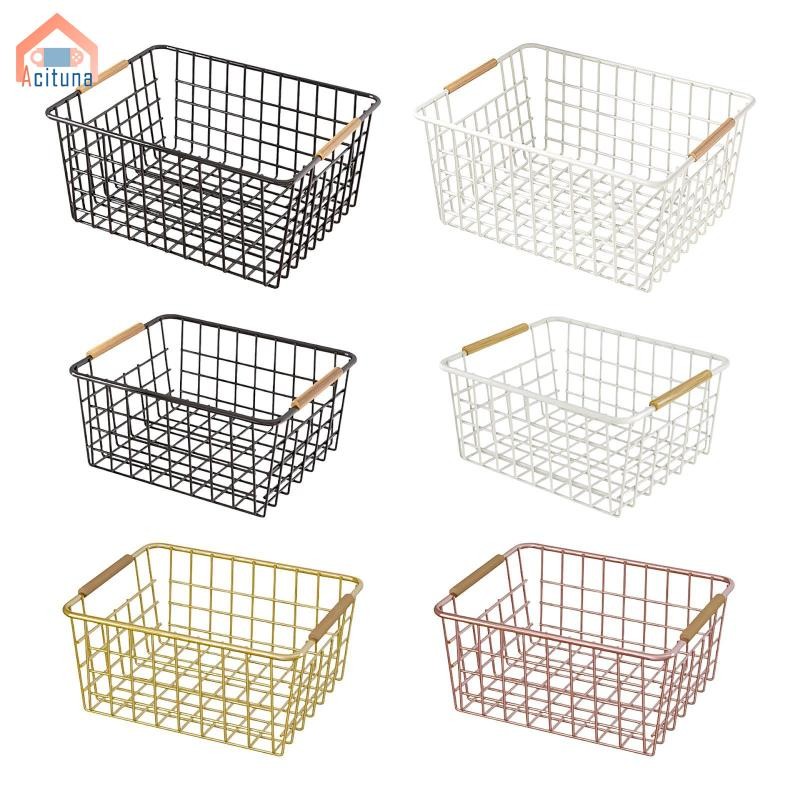 Giỏ đựng đồ sắt Đồ lặt vặt Người tổ chức nhà bếp Thùng lưu trữ đa năng gia đình cho tủ văn phòng