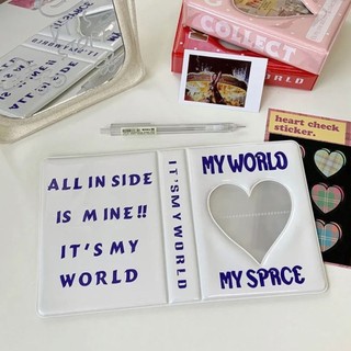 Giá đỡ thẻ ảnh GILDEDHOMIN, với 36 túi Album thẻ tình yêu PVC, 3 Inch Mini rỗng Trái tim tình yêu Photocard Chất kết dính Thần tượng Hàng hóa