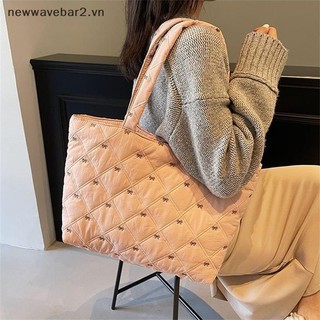 [Mới] Túi xách in nơ ngọt ngào dễ thương Túi đeo vai mềm Túi đeo vai sức chứa lớn Túi mẹ Túi xách nữ đi lại Túi lưu trữ đơn giản thông thường Quà tặng.