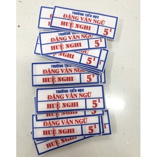 Hỏa tốc - Phù hiệu ủi áo, bảng tên ủi áo học sinh, nhân viên, tên cho bé mẫu giáo chuẩn trường học cấp 1 cấp 2 cấp 3