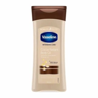 Vaseline Intensive Care Cocoa Radiant For Glowing Skin Body Oil Lasting Care Body Essence Oil 200ml